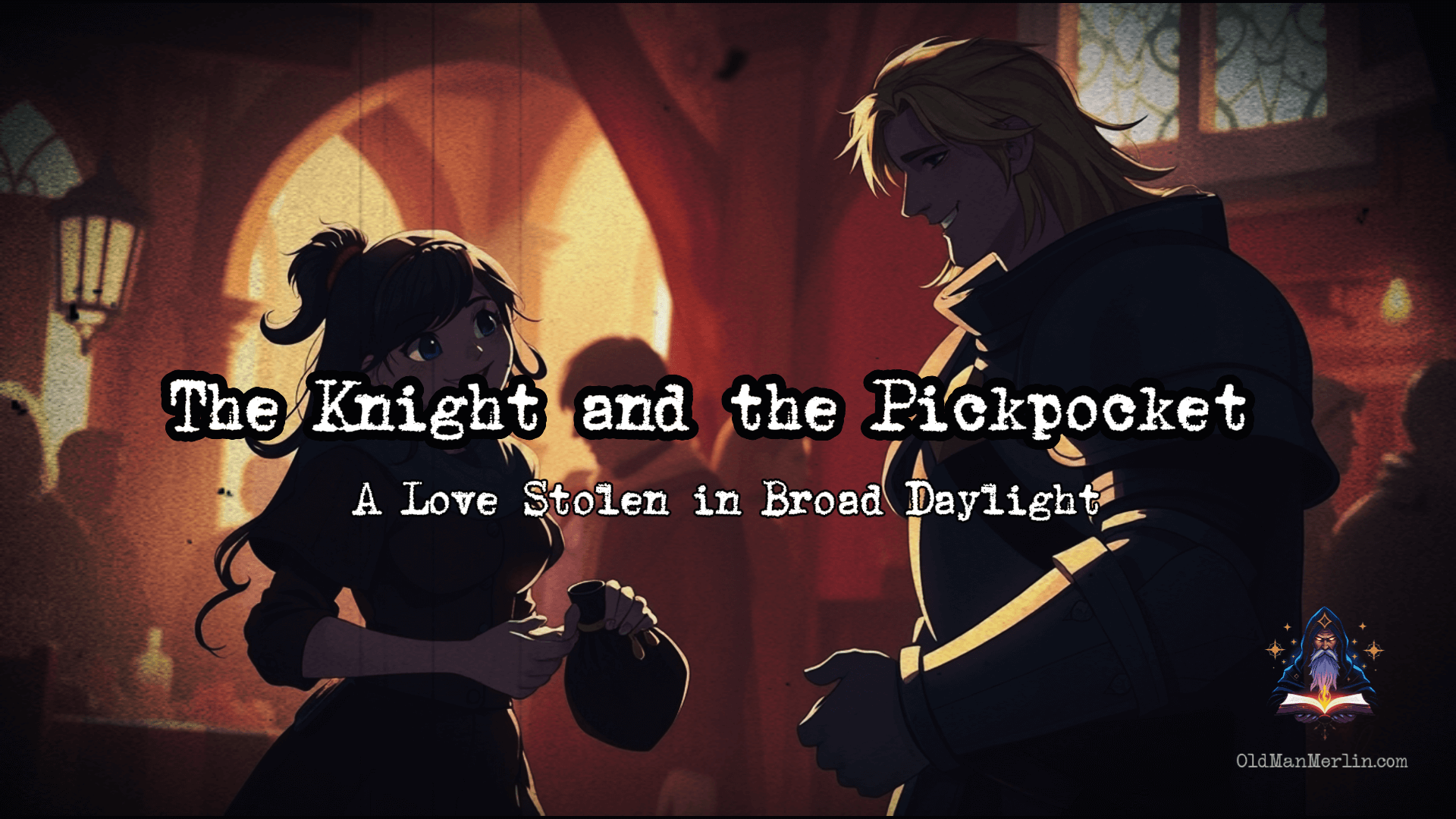 A mischievous pickpocket tries to steal from a knight in a busy medieval market, only to be caught in a funny and unexpected romance.